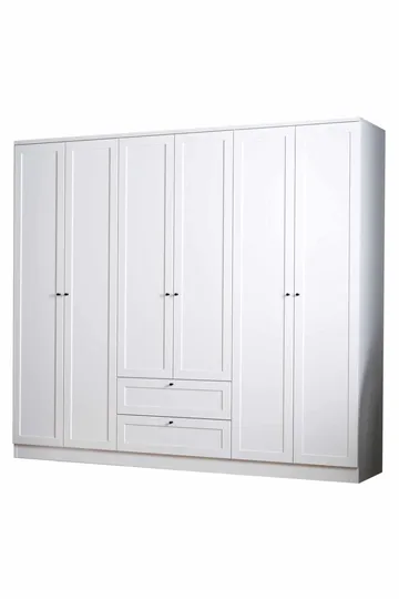 Interlaken garderobe 205x210 cm - Hvit - Oppbevaring - Klesoppbevaring - Garderober & garderobesystem - Garderobeskap & klesskap