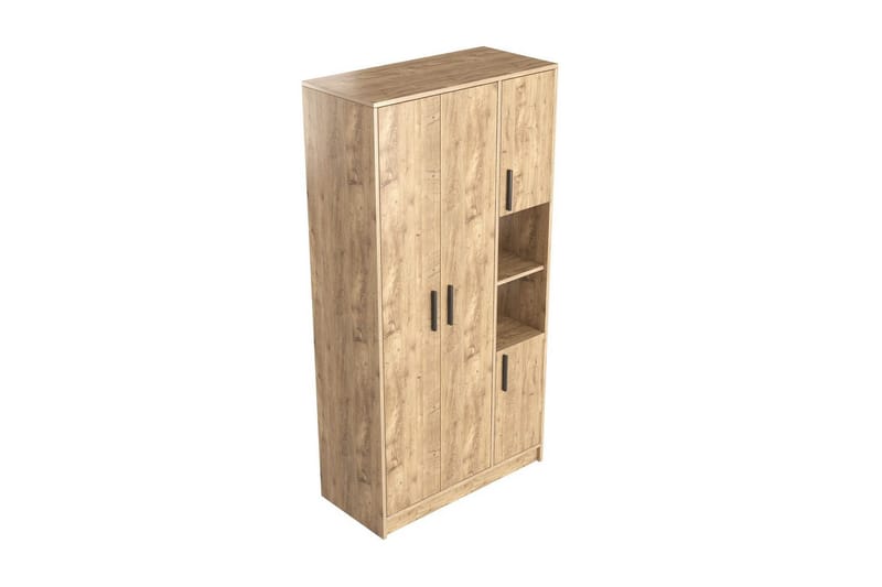 Iskral Garderobe 90x177 cm - Brun - Oppbevaring - Klesoppbevaring - Garderober & garderobesystem