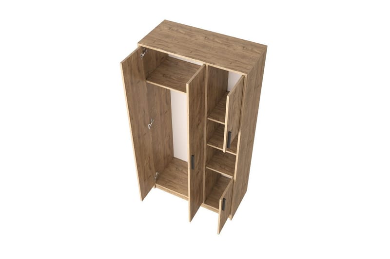 Iskral Garderobe 90x177 cm - Brun - Oppbevaring - Klesoppbevaring - Garderober & garderobesystem