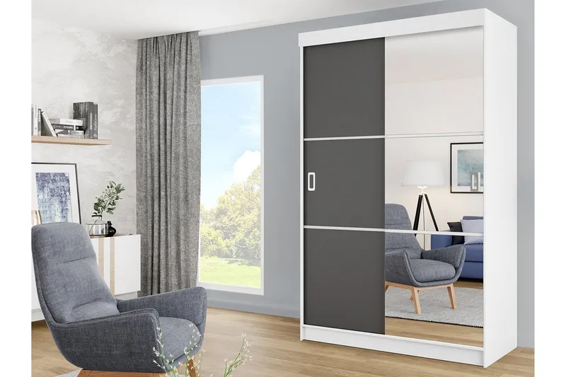 Isolaz Garderobeskap Med Speil 138x205 cm - Oppbevaring - Klesoppbevaring - Garderober & garderobesystem