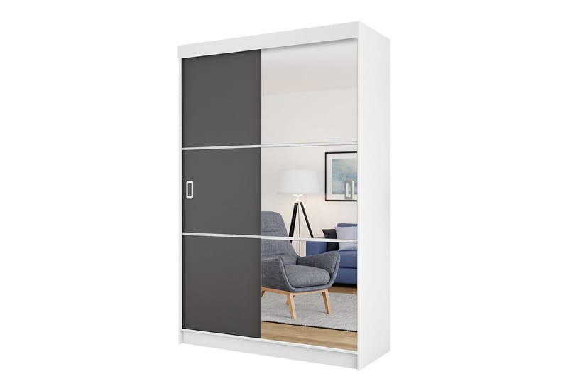 Isolaz Garderobeskap Med Speil 138x205 cm - Oppbevaring - Klesoppbevaring - Garderober & garderobesystem