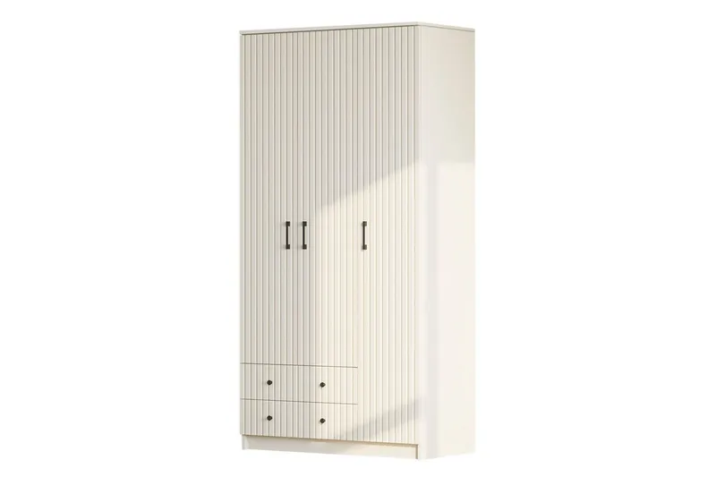 Ivon Garderobe 105x210 cm - Matt Hvit - Oppbevaring - Klesoppbevaring - Garderober & garderobesystem