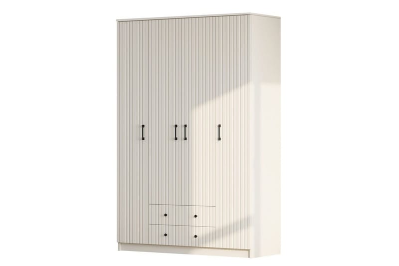 Ivon Garderobe 140x210 cm - Matt Hvit - Oppbevaring - Klesoppbevaring - Garderober & garderobesystem