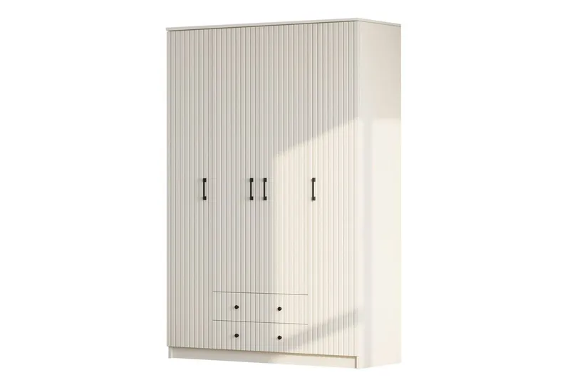 Ivon Garderobe 140x210 cm - Matt Hvit - Oppbevaring - Klesoppbevaring - Garderober & garderobesystem