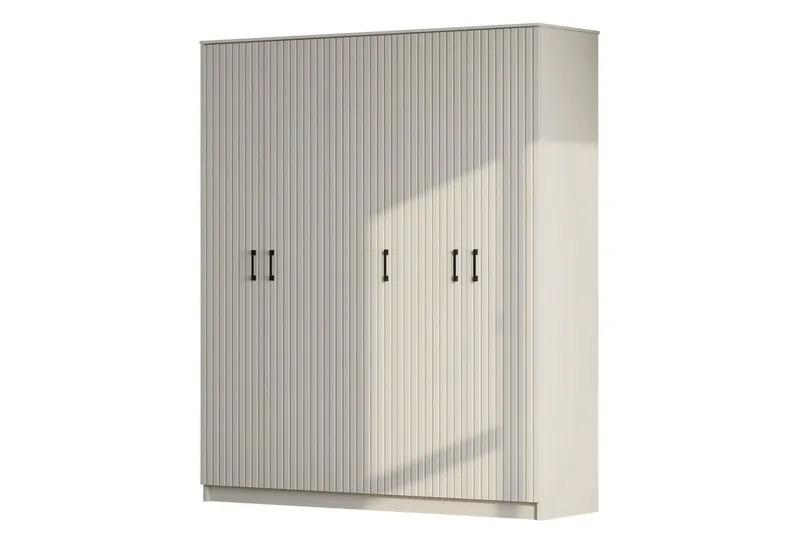 Ivon Garderobe 175x184 cm - Matt Hvit - Oppbevaring - Klesoppbevaring - Garderober & garderobesystem