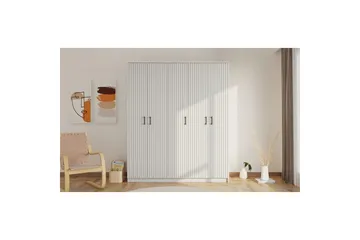 Ivon Garderobe 175x184 cm - Matt Hvit - Oppbevaring - Klesoppbevaring - Garderober & garderobesystem