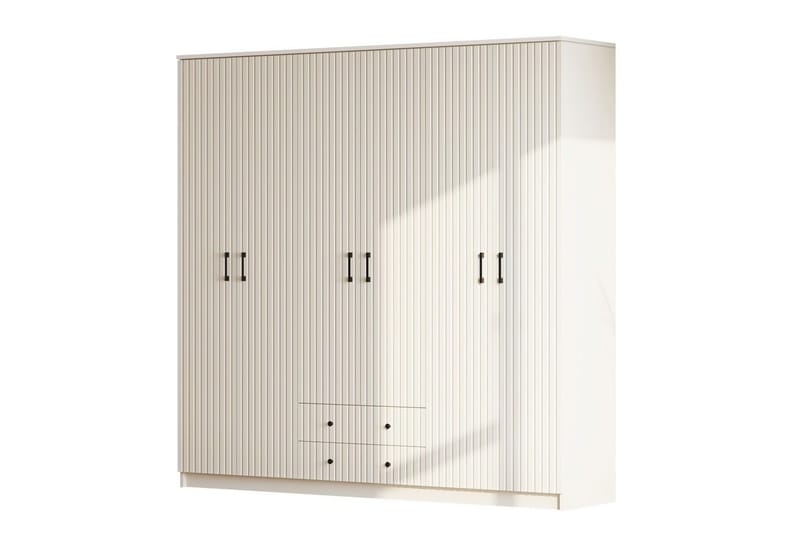 Ivon Garderobe 210x184 cm, Matt Hvit