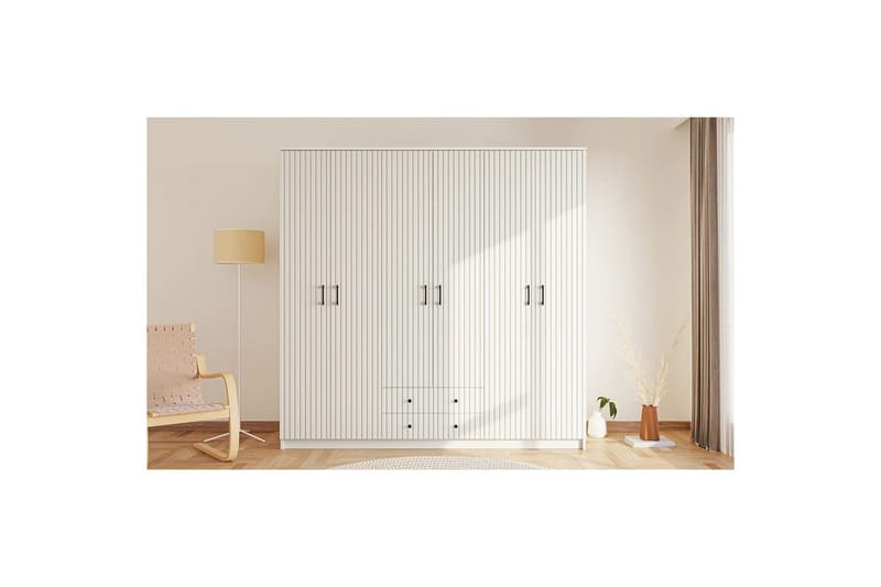 Ivon Garderobe 210x210 cm - Matt Hvit - Oppbevaring - Klesoppbevaring - Garderober & garderobesystem