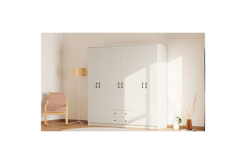 Ivon Garderobe 210x210 cm - Matt Hvit - Oppbevaring - Klesoppbevaring - Garderober & garderobesystem