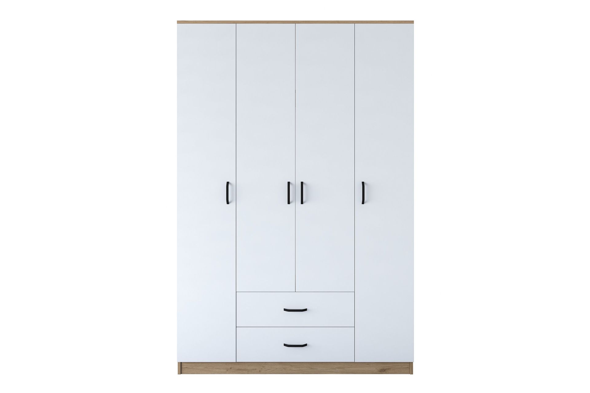 Jabir Garderobe 140x210 cm Brun/Hvit - Hanah Home - Oppbevaring - Klesoppbevaring - Garderober & garderobesystem