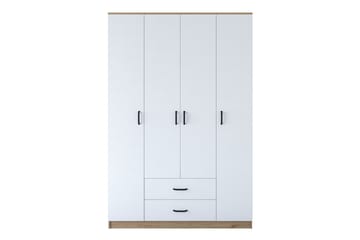 Jabir Garderobe 140x210 cm Brun/Hvit - Hanah Home - Oppbevaring - Klesoppbevaring - Garderober & garderobesystem
