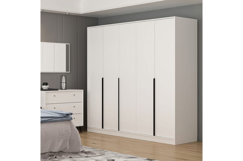 Jarlech Garderobe 60x210 cm - Hvit - Oppbevaring - Klesoppbevaring - Garderober & garderobesystem