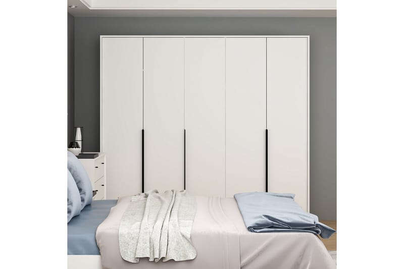 Jarlech Garderobe 60x210 cm - Hvit - Oppbevaring - Klesoppbevaring - Garderober & garderobesystem