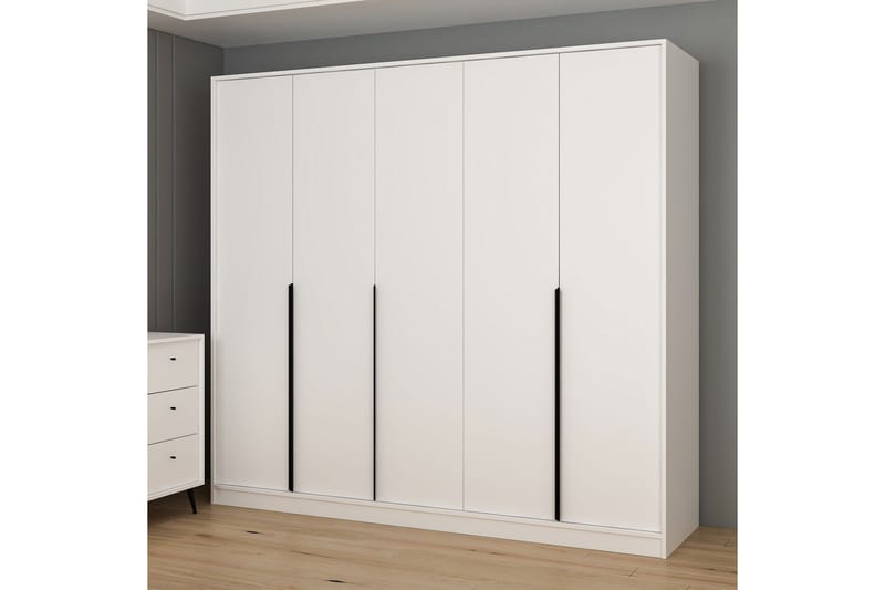 Jarlech Garderobe 60x210 cm - Hvit - Oppbevaring - Klesoppbevaring - Garderober & garderobesystem