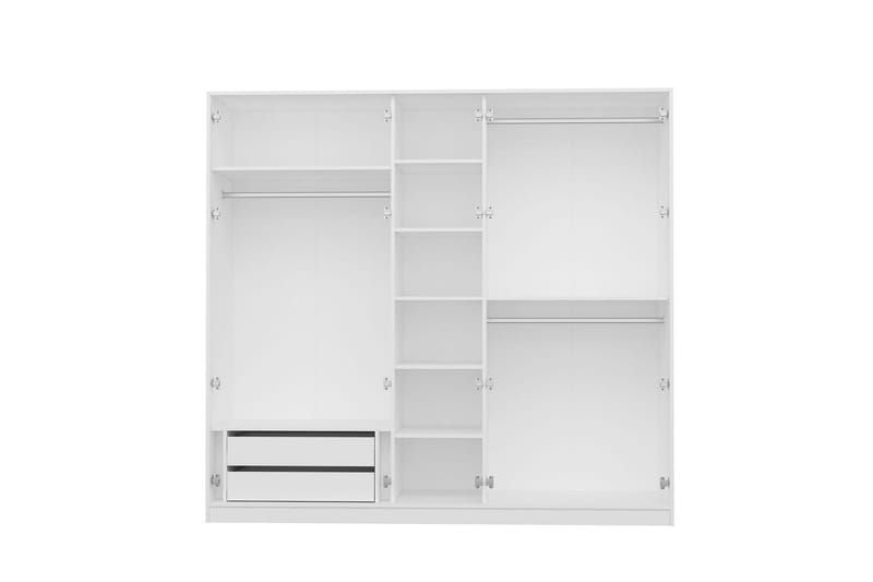 Jarlech Garderobe 60x210 cm - Hvit - Oppbevaring - Klesoppbevaring - Garderober & garderobesystem