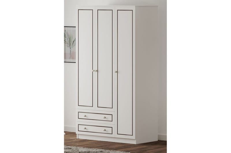 Javric Garderobesskåp 105x180 cm - Matt Hvit - Oppbevaring - Klesoppbevaring - Garderober & garderobesystem - Garderobeskap & klesskap