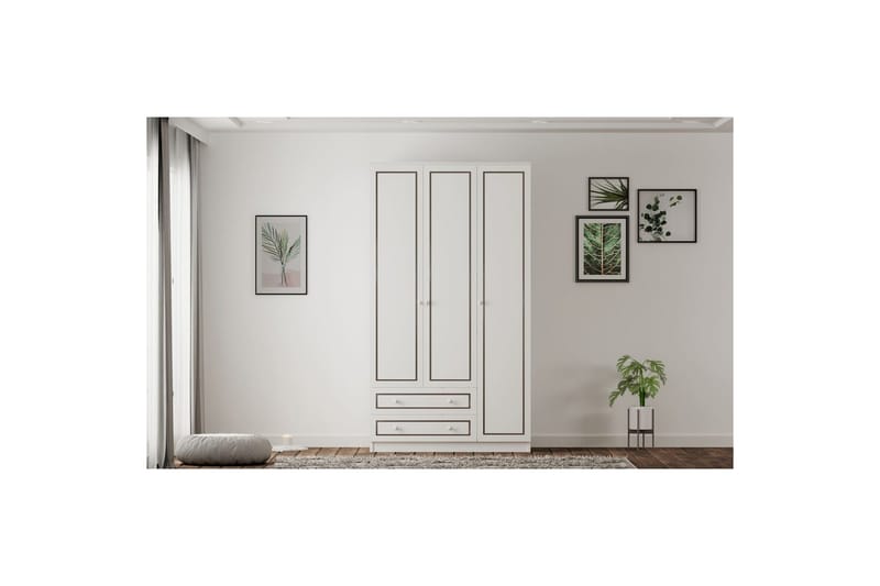Javric Garderobesskåp 105x180 cm - Matt Hvit - Oppbevaring - Klesoppbevaring - Garderober & garderobesystem - Garderobeskap & klesskap