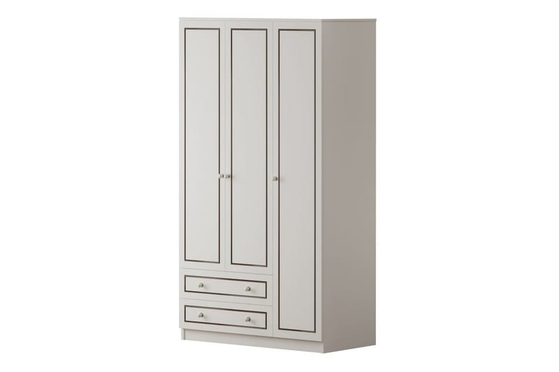 Javric Garderobesskåp 105x180 cm, Matt Hvit