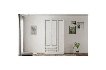 Javric Garderobesskåp 105x180 cm - Matt Hvit - Oppbevaring - Klesoppbevaring - Garderober & garderobesystem - Garderobeskap & klesskap