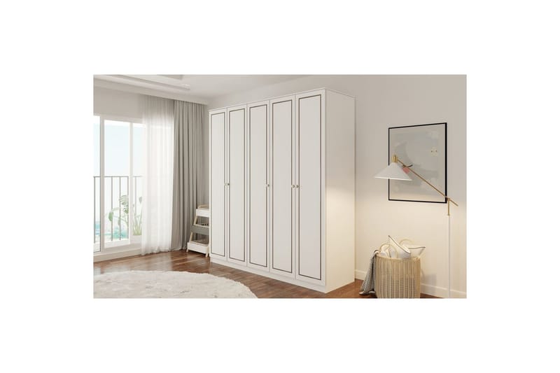 Javric Garderobesskåp 175x180 cm - Matt Hvit - Oppbevaring - Klesoppbevaring - Garderober & garderobesystem - Garderobeskap & klesskap