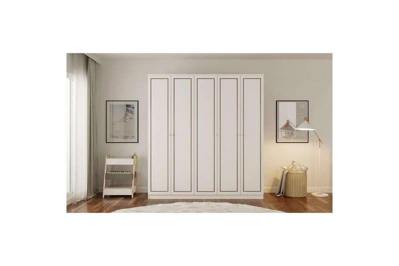 Javric Garderobesskåp 175x180 cm - Matt Hvit - Oppbevaring - Klesoppbevaring - Garderober & garderobesystem - Garderobeskap & klesskap