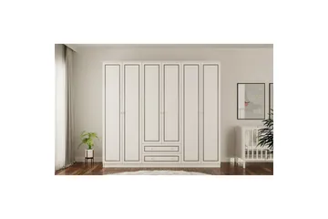 Javric Garderobesskåp 210x180 cm - Matt Hvit - Oppbevaring - Klesoppbevaring - Garderober & garderobesystem - Garderobeskap & klesskap