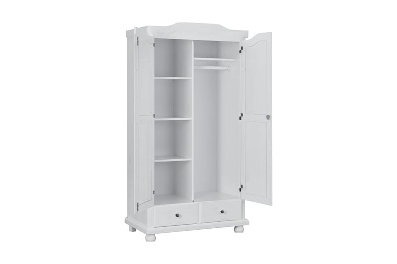 Joaninha Garderobe 104 cm - Hvit - Oppbevaring - Klesoppbevaring - Garderober & garderobesystem