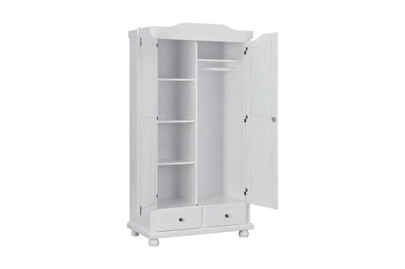 Joaninha Garderobe 104 cm - Hvit - Oppbevaring - Klesoppbevaring - Garderober & garderobesystem