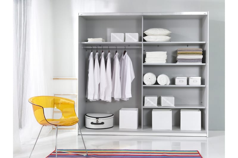 Joannie Garderobe - Hvit | Svart - Oppbevaring - Klesoppbevaring - Garderober & garderobesystem