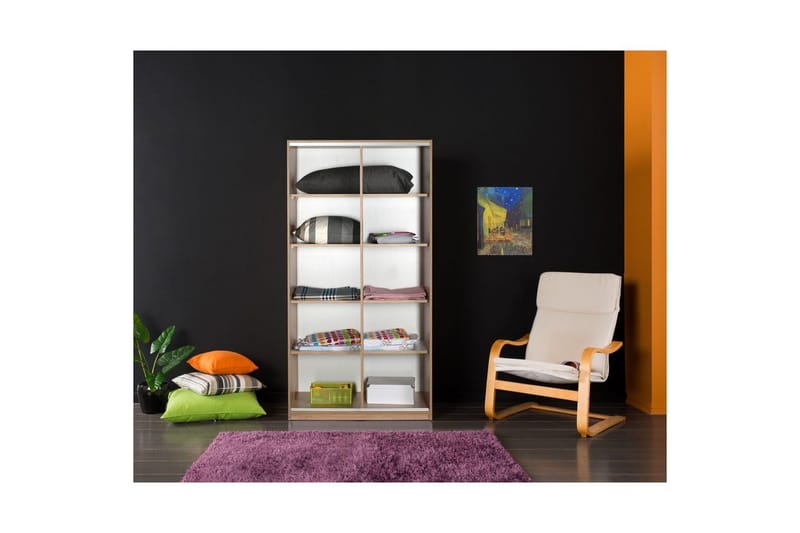 Jovel Garderobe 94x182 cm - Hvit/Korallrosa - Oppbevaring - Klesoppbevaring - Garderober & garderobesystem