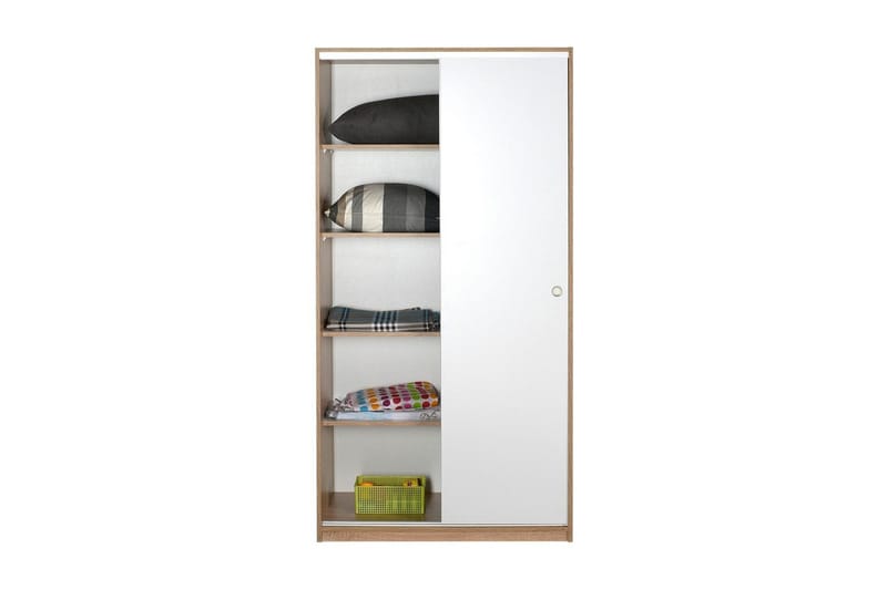 Jovel Garderobe 94x182 cm - Hvit/Korallrosa - Oppbevaring - Klesoppbevaring - Garderober & garderobesystem