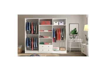 Jovric Garderobe 210x184 cm - Matt Hvit - Oppbevaring - Klesoppbevaring - Garderober & garderobesystem