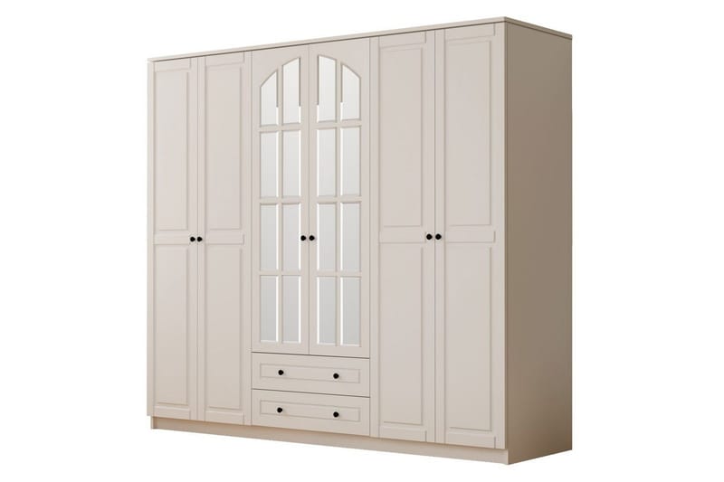 Jovric Garderobe 210x210 cm - Matt Hvit - Oppbevaring - Klesoppbevaring - Garderober & garderobesystem