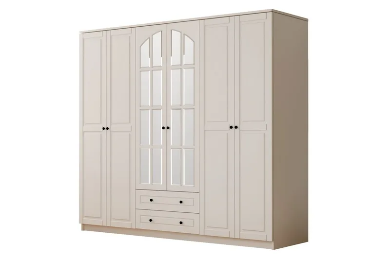 Jovric Garderobe 210x210 cm - Matt Hvit - Oppbevaring - Klesoppbevaring - Garderober & garderobesystem