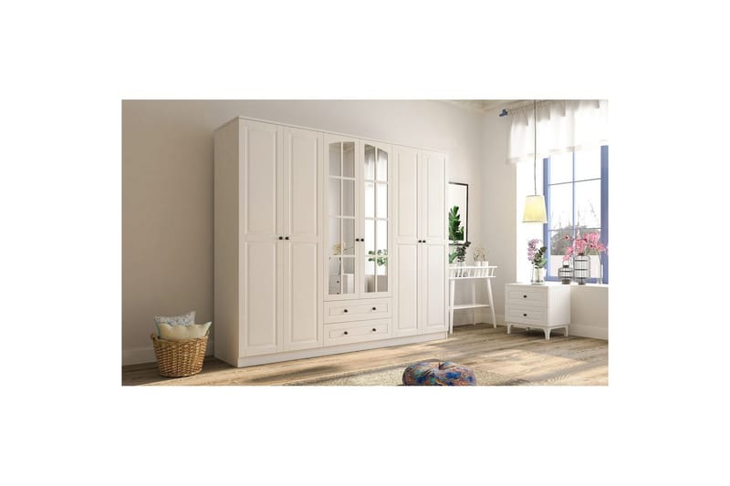 Jovric Garderobe 210x210 cm - Matt Hvit - Oppbevaring - Klesoppbevaring - Garderober & garderobesystem