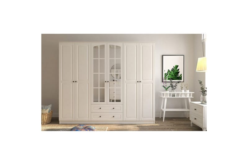 Jovric Garderobe 210x210 cm - Matt Hvit - Oppbevaring - Klesoppbevaring - Garderober & garderobesystem