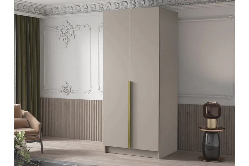 Julissa Garderobe 100 cm - Kashmir/Gull - Oppbevaring - Klesoppbevaring - Garderober & garderobesystem