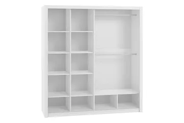Julissa Garderobe 220 cm med Speil - Natur - Oppbevaring - Klesoppbevaring - Garderober & garderobesystem