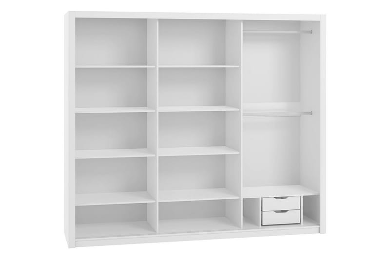 Julissa Garderobe 250 cm med Speil - Natur - Oppbevaring - Klesoppbevaring - Garderober & garderobesystem