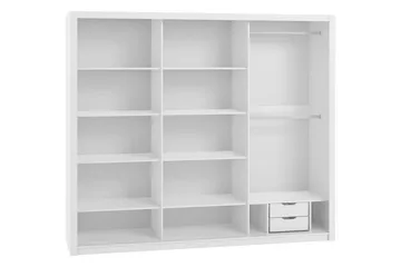 Julissa Garderobe 250 cm med Speil - Natur - Oppbevaring - Klesoppbevaring - Garderober & garderobesystem