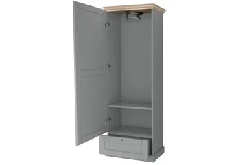 Jundapah Garderobe - Grå/Brun - Oppbevaring - Klesoppbevaring - Garderober & garderobesystem