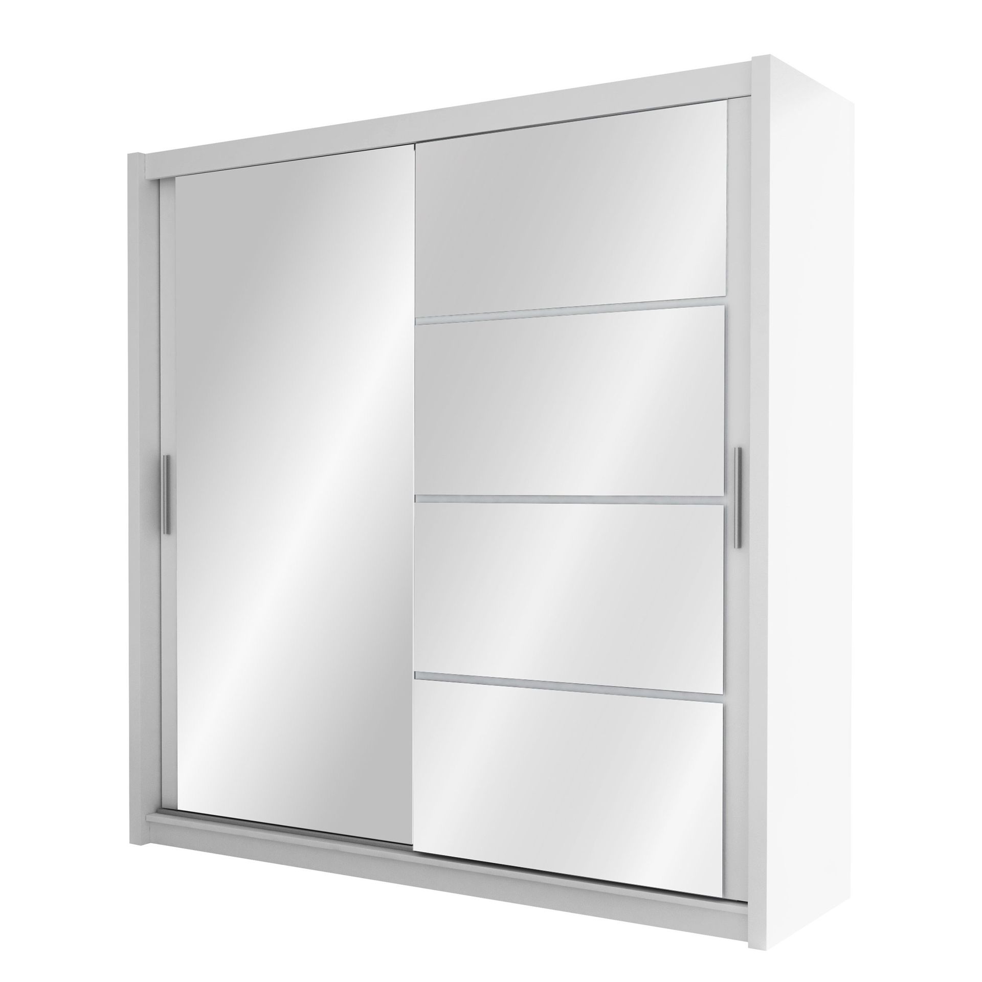 Juniper Garderobe med speil 203x215 cm - hvit