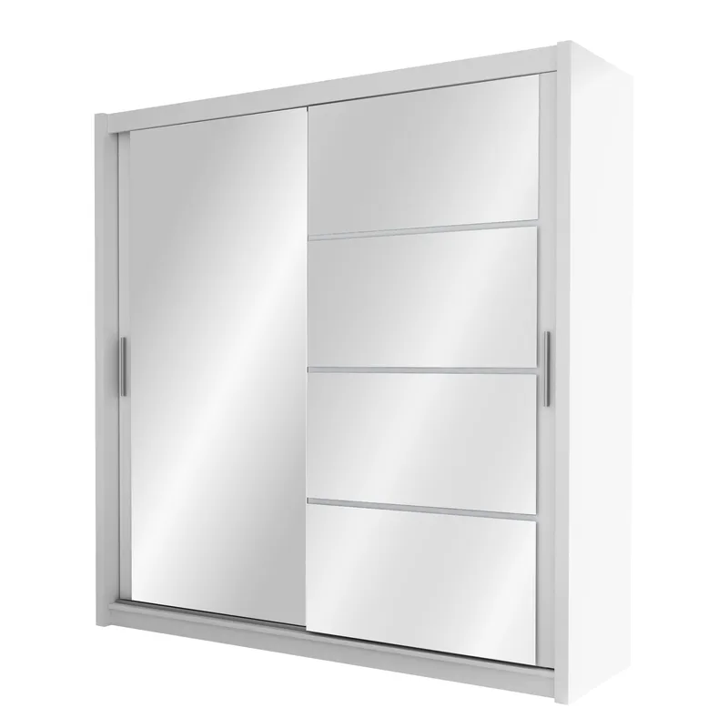 Juniper Garderobe med speil 203x215 cm, hvit