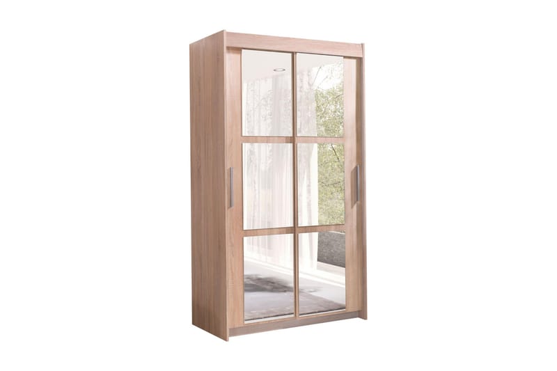 Karo Garderobe 100x60x216 cm - Beige / Brun - Oppbevaring - Klesoppbevaring - Garderober & garderobesystem