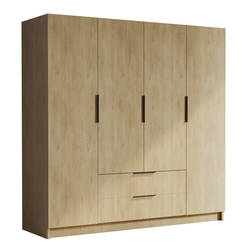 Kelros Garderobeskap 200x216 cm - Brun - Oppbevaring - Klesoppbevaring - Garderober & garderobesystem