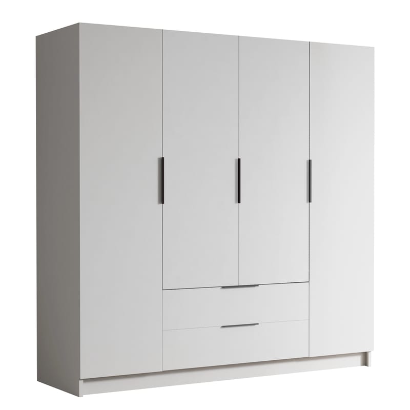 Kelros Garderobeskap 200x216 cm - Hvit - Oppbevaring - Klesoppbevaring - Garderober & garderobesystem