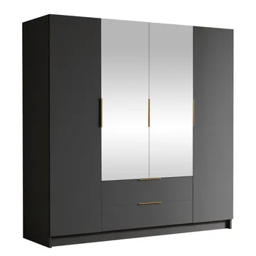 Kelros Garderobeskapeskap med speil 200x216 cm