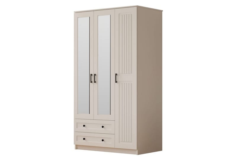 Kesra Garderobesskåp 105x184 cm, Matt Hvit