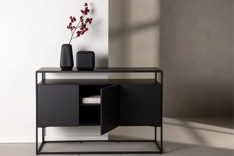 Kingsport Garderobe 120x80 cm - Svart - Oppbevaring - Oppbevaringsmøbler - Sideboard & skjenker