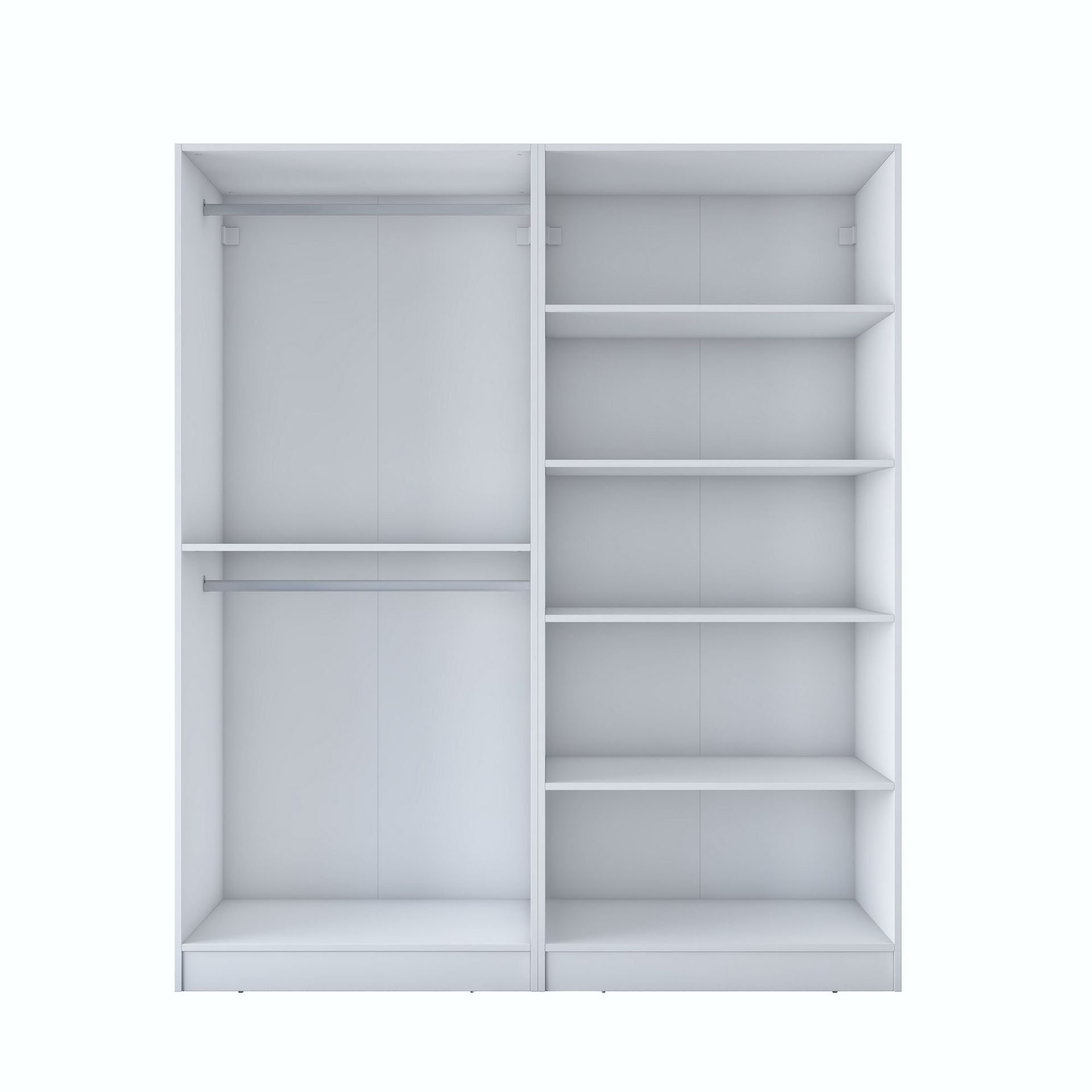 Klesskap Wallxpert Mira hylle BJ186 (180 x 210 x 57,5 cm) hvit - Hvit